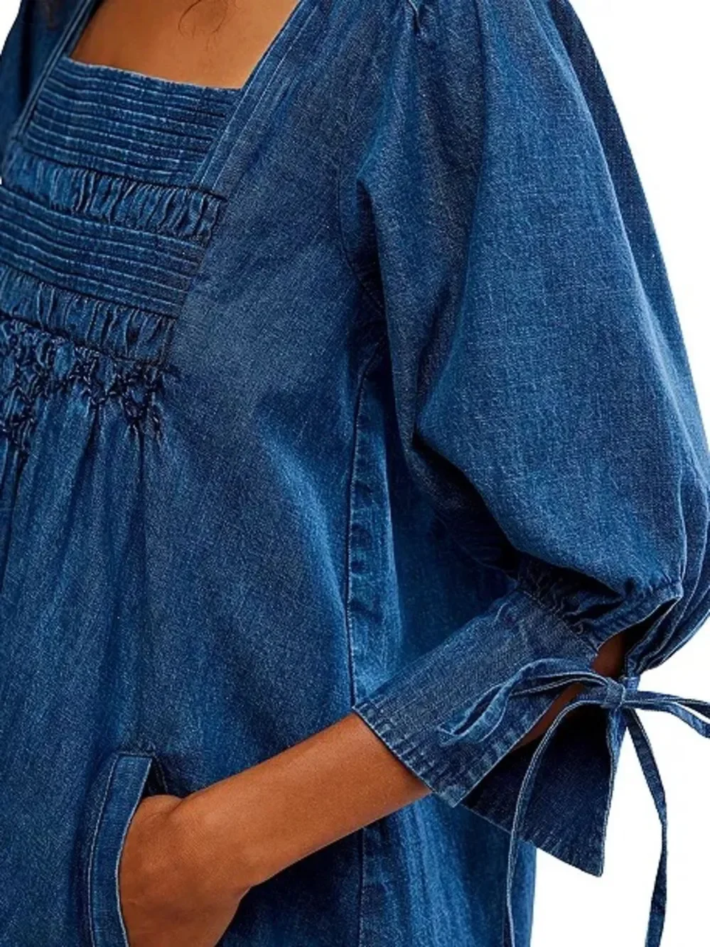 Free People Sonora Cotton Denim Mini Dress